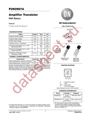 P2N2907ARL1 datasheet  